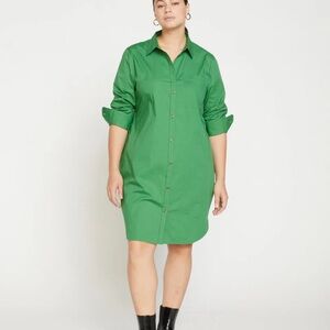 Universal Standard Green Shirt Dress Size L (22-24)